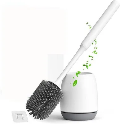 Produktbild von Famanu Toilettenbürste mit schnelltrocknendem Halter - Wandmontage und freistehend