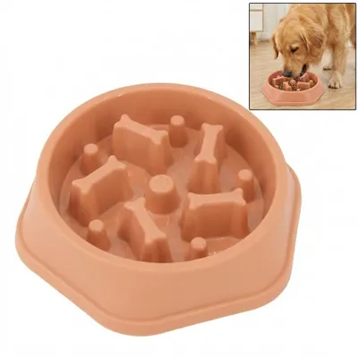 Image de Gamelle anti-glouton pour chiens et chats, rose, 23 cm - Alimentation lente et digestion