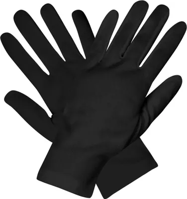 Produktbild von Max Bersinger 603070, Karnevalskostüm-Handschuhe, Erwachsener, Uni, Polyester, Schwarz, 50 g