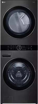 Produktbild von LG F761TOWERB2, LG ThinQ, Freistehend, Frontlader, Links, Schwarz, Drehregler