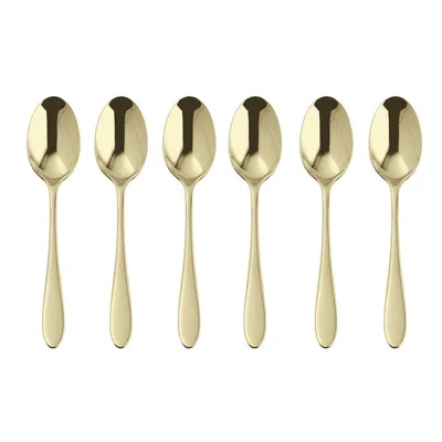 Produktbild von Sambonet Set 6 Mokkalöffel Edelst./PVD Champag. 52712PA7