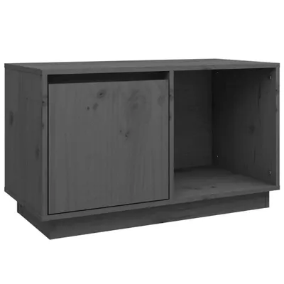 Produktbild von TV-Schrank Grau 74x35x44 cm Massivholz Kiefer