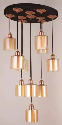 Image de Lustre de style en cristal Lustre de plafond Suspension or