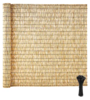 Image de VEVOR - Tapis en roseaux, 5 x 1,7 m. Brise-vue décoratif pour jardin, clôture, balcon. Panneau de protection pour balcon, terrasse et espaces extérieurs