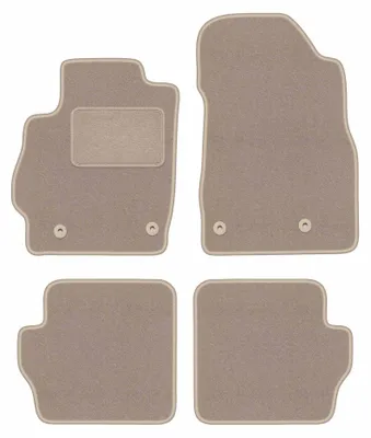 Zdjęcie produktu dla Dywaniki samochodowe welurowe LUX do: Mazda 2 II (2007-2015, hatchback) beżowe, z mocowaniami