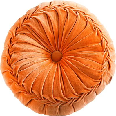 Produktbild von Kissen - Orange - Ø 40 cm - Samtoptik