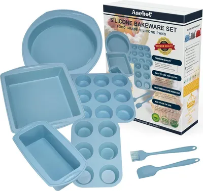Obrázek produktu pro Silikonová forma na pečení sada nepřilnavých žáruvzdorných forem na pečení dortů cupcake muffinů chleba
