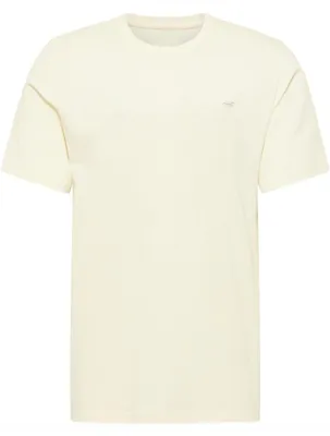 Produktbild von Mustang | Herren-T-Shirt aus Baumwolle, Mustang-Stil, Alex-Stickerei-Logo, Ecru, Größe M