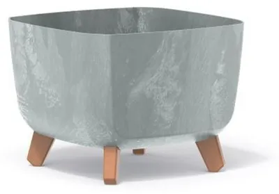 Image de nabbi Jardinière plastique sur pieds DGQL300E 29 cm - béton gris