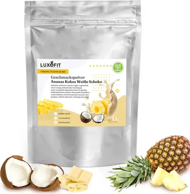 Produktbild von Weiße Schokolade Ananas Kokos Geschmackspulver Mix Flavour 300 g