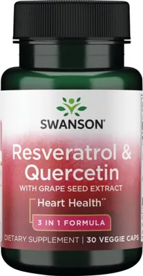 Imagen del producto de Swanson Suplementos dietéticos Resveratrol + Kwercetyna, 087614029269