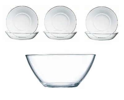 Produktbild von Luminarc Cosmos Schüssel 23 cm+ Puddinteller 14 cm Set 7 tlg
