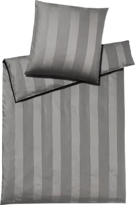Produktbild von elegante Mako-Satin Bettwäsche-Garnitur Metropolis Farbe nougat Größe 135x200 cm + 80x80