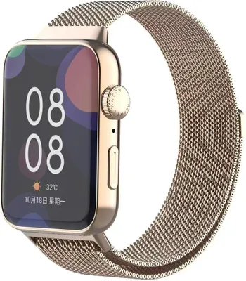 Produktbild von Strap-it Milanese Armband kompatibel mit Huawei Watch Fit 3 – Edelstahl Ersatzband in Sternenlicht – Magnetverschluss, Elegant & Verstellbar