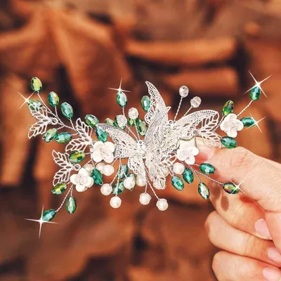 Immagine prodotto di Accessori per capelli da sposa con cristalli e fiori
