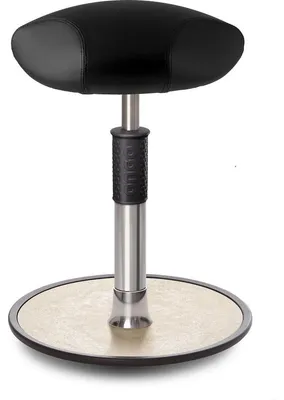 Produktbild von Sitz- Stehhocker Free Regular Triangel skai Kunstleder schwarz chrom /creme.