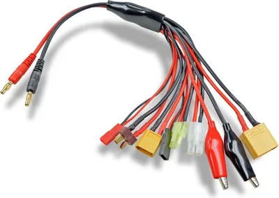 Zdjęcie produktu dla Kabel do ładowania 8 w 1, z wtyczką bananową 4 mm