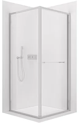 Zdjęcie produktu dla szkło ceramiczneO – Kabina prysznicowa Versaro L/P – 6 mm – chrom, szkło przezroczyste – 90 x 100 cm – przesuwna