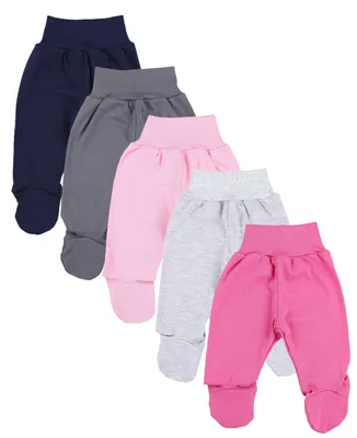 Produktbild von TupTam Baby Unisex Hose mit Fuß Bunte 5er Pack, Farbe: Mädchen 5, Größe: 80