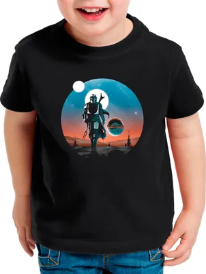 Produktbild von A.N.T. Protect Child Kinder T-Shirt yoda mando kopfgeldjäger