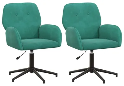 Produktbild von vidaXL Drehstühle 2 Stk. 54 x 55 x 90 cm Türkis Samt (V)