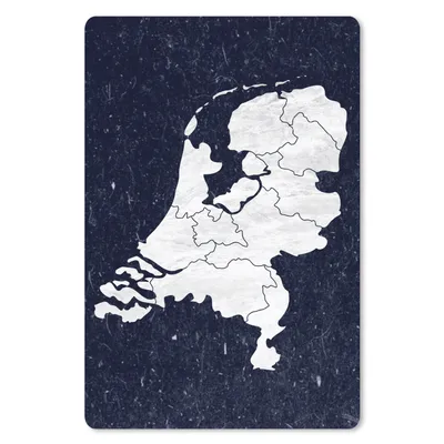 Produktbild von MuchoWow® Mauspad Mousepad Karte - Niederlande - Weiß 18x27 cm - Mousepads - Maus Mat - Pad - Mausunterlage