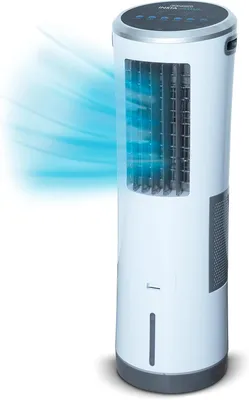 Image de Climatiseur évaporatif avec refroidissement par eau et réservoir de 8,5 litres, 3 vitesses, climatiseur tour d'air de grande capacité avec télécommande