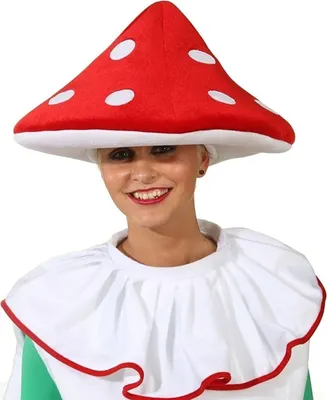 Fliegenpilz Hut Pilz Hut rot-weiß für Erwachsene Kostüm-Zubehör Fasching Karneval Mottoparty Accessoire Kopfbedeckung