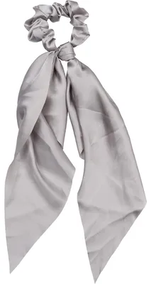 Produktbild von styleBREAKER Damen Haargummi einfarbig mit Schleife im Retro Style, elastisch, Scrunchie, Zopfgummi, Haarband 04027040