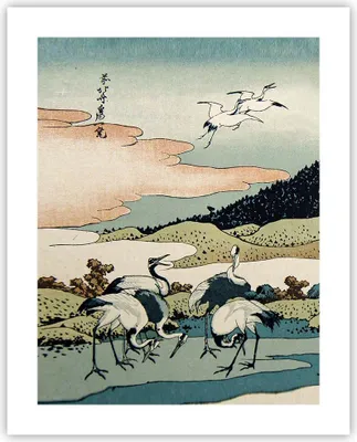Produktbild von Poster - Poster ohne Rahmen - Japan Kraniche Bild - 40x50 cm - Wand Bild - Wanddeko - Wandbilder - Kunstposter - Wandposter - Bilder - Kunstdruck - Wanddekoration - Wandbild - P2XPA40x50-4541