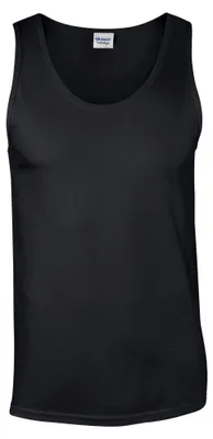 Image de Gildan - Haut sans manches « Softstyle » pour hommes/femmes Unie LT1255 (S) (Noir)