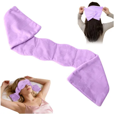 Image de Masque de sommeil lesté, idéal pour les voyages et à la maison. Avec des perles et une couche de coton opaque. Matière douce, réversible, apaisant pour les yeux.