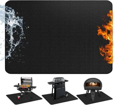 Produktbild von Grillmatte hitzebeständig - 165 x 122 cm - Schwarz