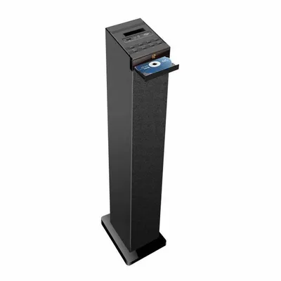 Obrázek produktu pro Černá zvuková věž s přehrávačem CD, Bluetooth, FM a USB, 60 W + dálkové ovládání