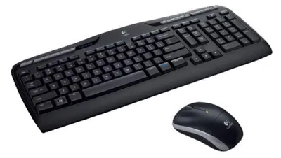 Produktbild von Logitech Wireless Combo MK330, Volle Größe (100%), Kabellos, USB, QWERTZ, Schwarz, Maus enthalten