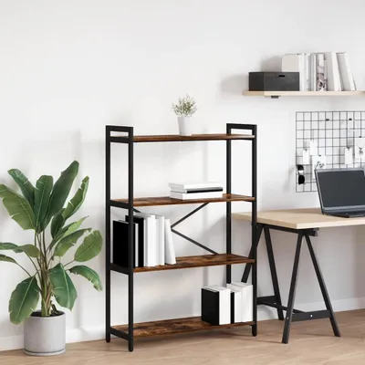 Immagine prodotto di Maison Exclusive - Libreria, 80 x 30 x 120 cm, realizzata in legno composito, finitura in rovere affumicato