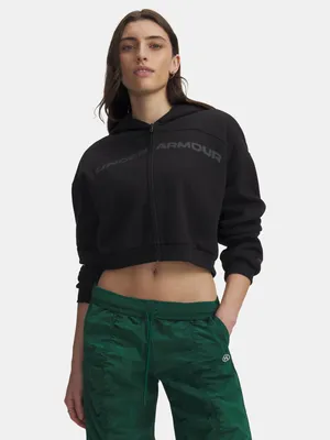 Image de Under Armour Icon Flc Wordmark Fz - noir ultime, taille : S