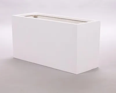 Produktbild von Elegant Einrichten | Pflanzkübel | Fiberglas | rechteckig | 80x30x40cm | perlmutt weiß