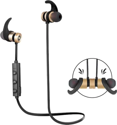 Image de Casque de sport Auriculare CSR Bluetooth pour tous les téléphones sans fil or