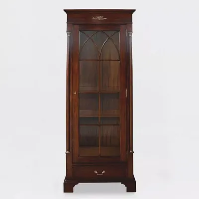Obrázek produktu pro Casa Padrino barokní vitrína tmavě hnědá V. 189 cm - Barokní nábytek