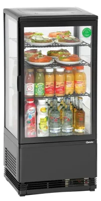 Obrázek produktu pro Bartscher mini chladicí vitrína 78L, černá, DxŠxV: 3,8x4,25x9,6 cm; 700277G