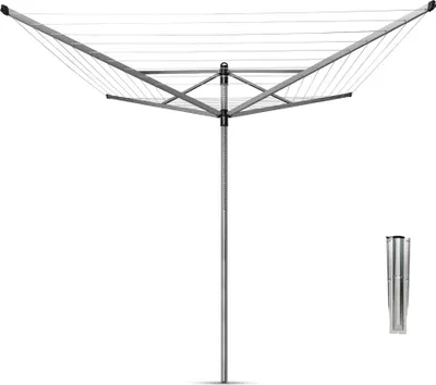 Immagine prodotto di Brabantia Lift-O-Matic, stendibiancheria (girevole) con ancoraggio a terra, tubo da 45 mm, 4 bracci, 60 metri, 311000