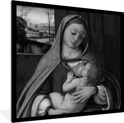 Produktbild von MuchoWow® MuchoWow® Gerahmtes Poster Leonardo da Vinci 40x40 cm - Poster mit zchwarzem Bilderrahmen - Mit Rahmen - Wanddekoration Schlafzimmer