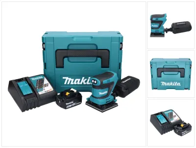 Productafbeelding van Makita DBO 480 RG1J accu-excentrische schuurmachine 18 V 112 x 102 mm + 1x accu 6,0 Ah + oplader + Makpac