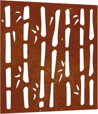 Obrázok produktu pre vidaXL Záhradná dekorácia na stenu 55x55 cm Corten Steel Bamboo Design