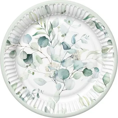 Obrázok produktu pre EUKALYPTUS Boho papierové taniere 18 cm, 8 ks
