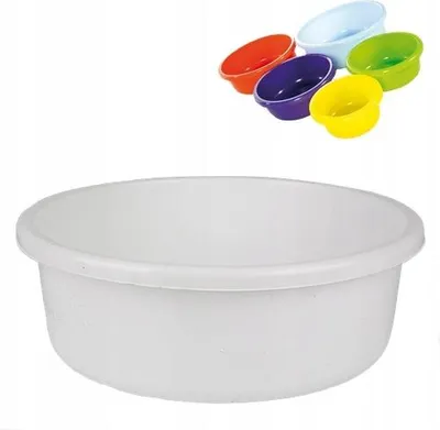 Produktbild von Kunststoffschüssel 9 l 36 cm Weiß RUND tief STARK POLEN