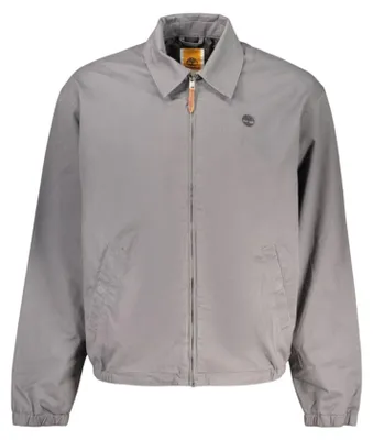 Produktbild von Graue Herrenjacke mit Taschen, Reißverschluss & Stickerei-Details