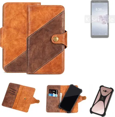 Produktbild von K-S-Trade Handyhülle Schutzhülle Bookstyle Case Wallet-Case kompatibel mit ZTE Blade A3 Prime Cover Klapphülle Kantenschutz Smartphone dunkelbraun