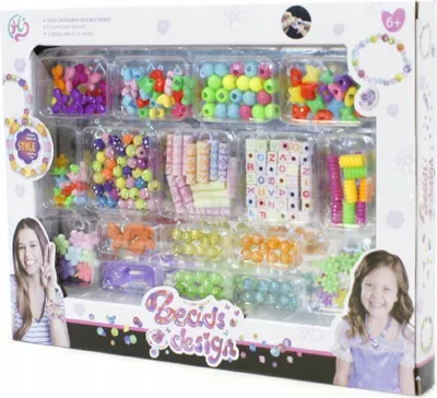 Produktbild von Kreativset Perlen Schmuck Basteln Kinder Armbänder Set Bunt DIY Geschenkidee Top
